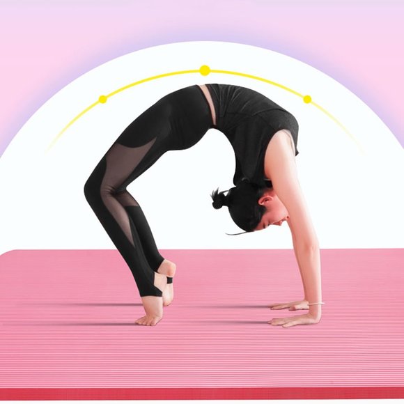 Exercise Mat Non Slip 72"x24" - 1/2" Thick Yoga Mat with carrying strap - Picture 10 of 11